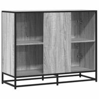 Dressoir 94x35x76 cm bewerkt hout grijs sonoma eikenkleurig - thumbnail