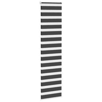 Zebra rolgordijn 50x230 cm stofbreedte 45,9cm zwart - thumbnail