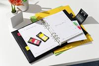 Post-it index standaard, ft 24,4 x 43,2 mm, houder met 2 x 50 tabs, roze - thumbnail