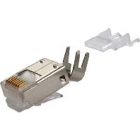 Telegärtner 100023019 Telegärtner RJ45-stekker 100023019 Stekker, recht Aantal polen: 8 Zilver 1 stuk(s) - thumbnail
