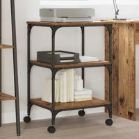 VidaXL Printerstand oud hout 50 x 41 x 75 cm bewerkt hout - thumbnail