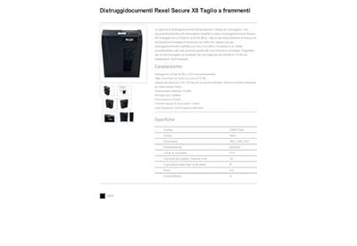 Papierversnipperaar Rexel Secure X8 - thumbnail