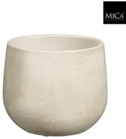 Mica Decorations bloempot sevilla terracotta 17x15cm off white - thumbnail