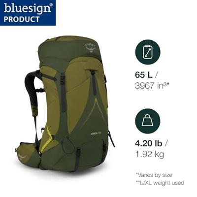Osprey Atmos AG LT 65 Backpack Heren Black S/M - thumbnail