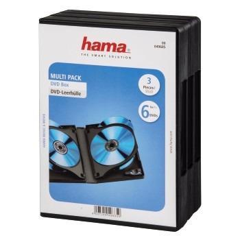 Hama 00049685 DVD-hoes 6 CDs/DVDs/Blu-rays Zwart Polypropyleen 3 stuk(s)