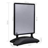 VidaXL Posterstandaard a1 wateranker aluminiumlegering zwart - thumbnail