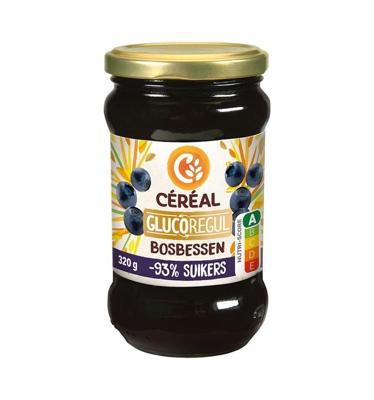 Cereal Jam bosbessen minder suikers 320 Gram