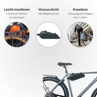 Basil discovery 365d frametas m - sportieve compacte fietstas voor heren/damesfiets - 1.8l - zwart melee - thumbnail