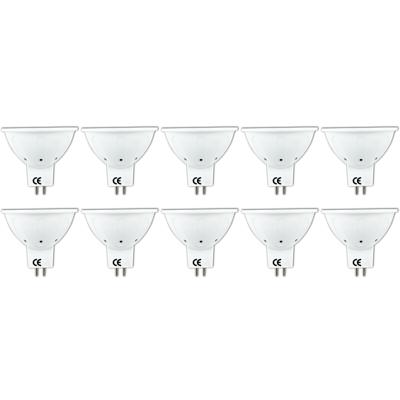 LED Spot 10 Pack - Aigi Firona - GU5.3 MR16 Fitting - 6W - Helder/Koud Wit 6400K - 12V