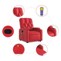 Sta-op-massagestoel verstelbaar kunstleer rood - thumbnail