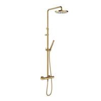 Hotbath Thermostatische Stortdoucheset Ace Geborsteld Messing PVD - thumbnail