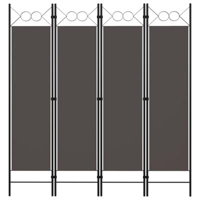 Kamerscherm met 4 panelen 160x180 cm antraciet Kamerscherm met 4 panelen 160x180 cm antraciet