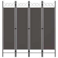 Kamerscherm met 4 panelen 160x180 cm antraciet - thumbnail