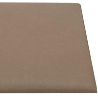 VidaXL Wandpanelen 12 st 0,54 m² 30x15 cm kunstleer cappuccinokleurig - thumbnail