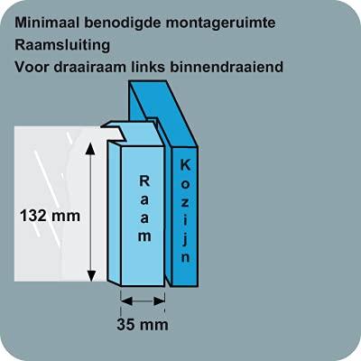 AXA Raamsluiting 3308 - LS - F8 Zwart
