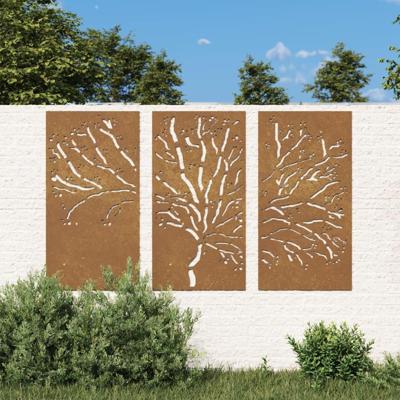 VidaXL 3-delige tuindecoratieset boomontwerp 105x55 cm cortenstaal VidaXL 3-delige tuindecoratieset boomontwerp 105x55 cm cortenstaal