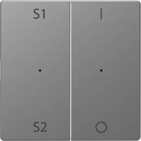 Merten MEG5228-6036 Wisselschakelaar Afdekking System Design RVS 1 stuk(s) - thumbnail