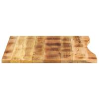 Bureaublad met ronding 110x80x2,5 cm massief ruw mangohout - thumbnail