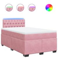 Boxspring met matras fluweel roze 120x190 cm - thumbnail