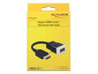 Delock 65587 HDMI / VGA Adapter [1x HDMI-stekker - 1x D-sub bus 15-polig] Zwart, Wit - thumbnail