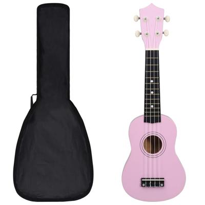 Ukuleleset met tas voor kinderen sopraan 21'' roze Ukuleleset met tas voor kinderen sopraan 21'' roze