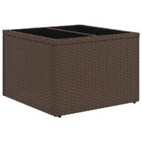 6-delige Loungeset met kussens poly rattan bruin - thumbnail