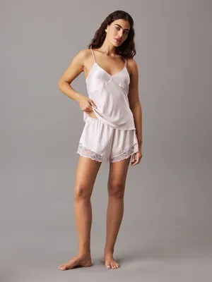Calvin Klein satijnen dames shortama - Night set