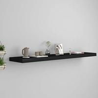 VidaXL Wandschap zwevend 120x23,5x3,8 cm mdf zwart - thumbnail