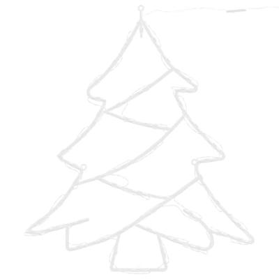 VidaXL Kerstverlichting kerstboom silhouet 2 st 50 leds warm wit