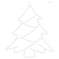 VidaXL Kerstverlichting kerstboom silhouet 2 st 50 leds warm wit - thumbnail