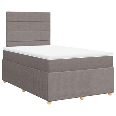 Boxspring met matras stof taupe 120x200 cm