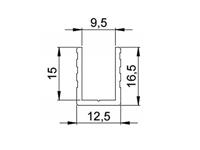 Adam Hall Aluminium U-profiel 9,5mm - thumbnail