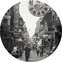 WallArt behangcirkel hong kong the old days 190 cm - thumbnail