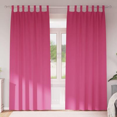 VidaXL Zwart-out gordijnen met ringen 2 pcs felroze 245 x 140 cm