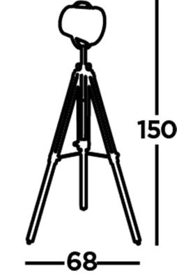 Searchlight Tripod vloerlampStudio - EU3013