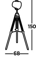 Searchlight Tripod vloerlampStudio - EU3013 - thumbnail
