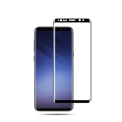 mocolo volledige lijm 0.33mm 9H 3D ronde rand Tempered glas Film voor Galaxy S9 (zwart)