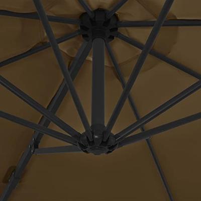 Zweefparasol met stalen paal 300 cm taupe Zweefparasol met stalen paal 300 cm taupe