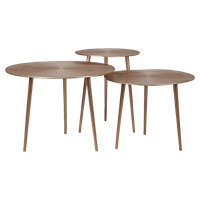 LABEL51 Salontafel Set Nobby - Antiek goud - Metaal - 60 cm - thumbnail