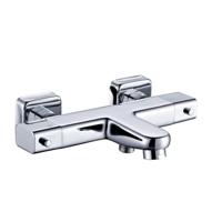 SIGNO thermostatische mengkraan bad, chroom comfortabele bediening schakelen tussen wan en hand douche ½" (Ø ca. 1,9 cm) keramisch ventiel bovenstuk uitwisselbaar thermostaat element temperatu - thumbnail