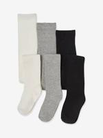 Set van 3 Oeko-Tex®-meisjesleggings set gechineerd grijs - thumbnail