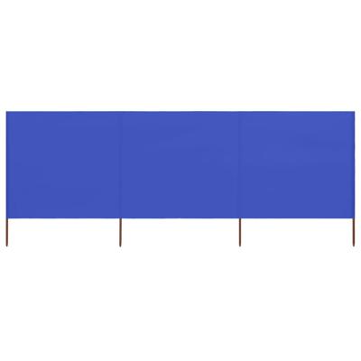 VidaXL Windscherm 3-panelen 400x160 cm stof azuurblauw
