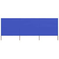 VidaXL Windscherm 3-panelen 400x160 cm stof azuurblauw - thumbnail