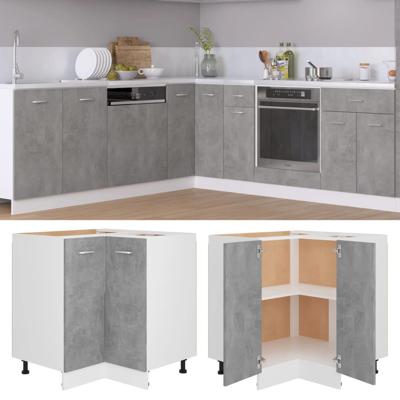 Hoekonderkast Lyon 75,5x75,5x81,5 cm bewerkt hout betongrijs