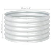 VidaXL Plantenbak verhoogd 80x80x44 cm gegalvaniseerd staal zilver - thumbnail