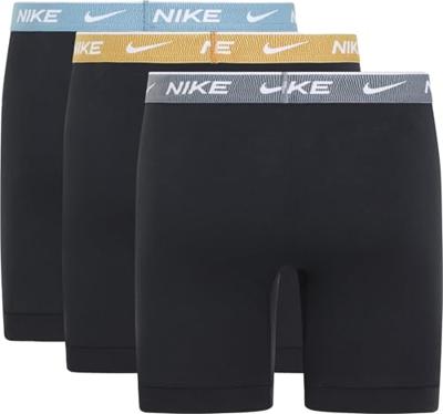 Nike Everyday Cotton Boxershort Brief 3-Pack Zwart Grijs Geel Lichtblauw Nike Everyday Cotton Boxershort Brief 3-Pack Zwart Grijs Geel Lichtblauw