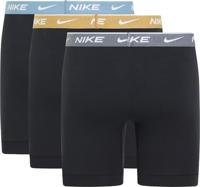 Nike Everyday Cotton Boxershort Brief 3-Pack Zwart Grijs Geel Lichtblauw - thumbnail