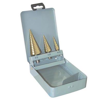 AMW Stappenborenset 4-32mm in metalen cassette, 3-delig