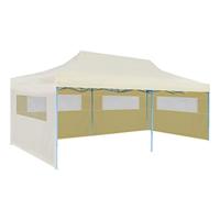 Partytent pop-up inklapbaar 3x6 m creme - thumbnail