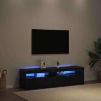 TV-kast 2 pcs Zwart 75 x 35 x 40 cm Bewerkt hout - thumbnail